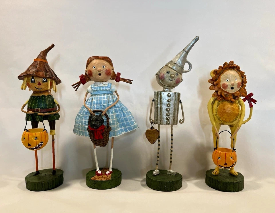 Lori Mitchell Wizard of Oz Figurines Set of 4 Dorothy Tin Man Scarecrow Lion Lori Mitchell Wizard of Oz Figurines Set of 4 Dorothy Tin Man Scarecrow Lion