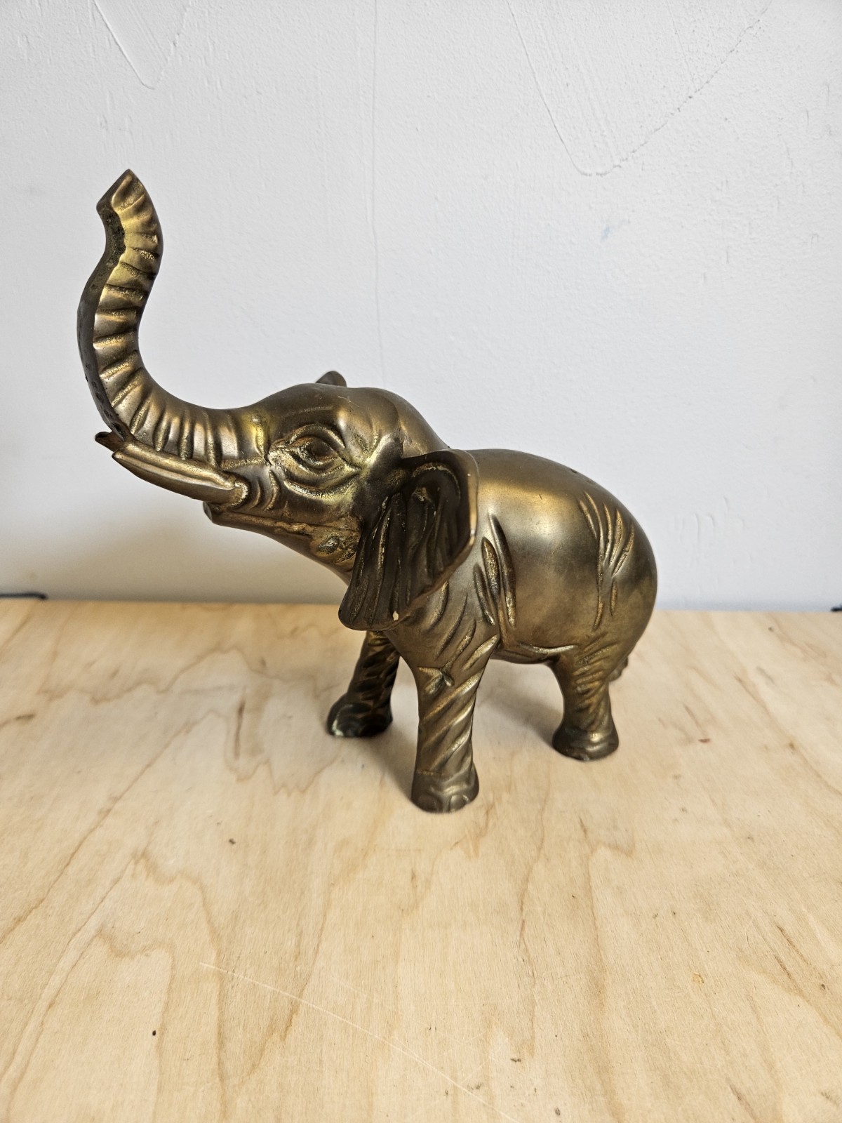 Vintage Solid Brass Elephant Figurine Statue 6\ Vintage Solid Brass Elephant Figurine Statue 6\