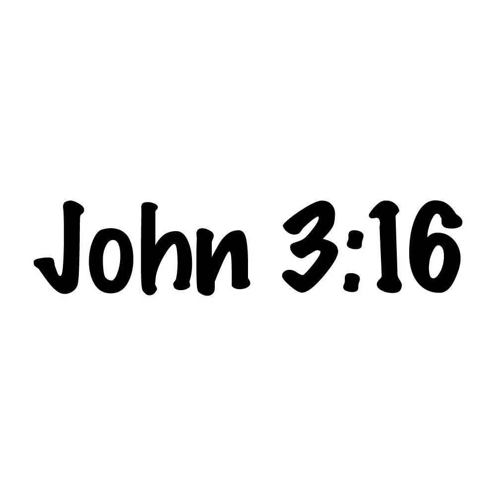 John 3:16 Christian Decal Sticker Black Die Cut Vinyl