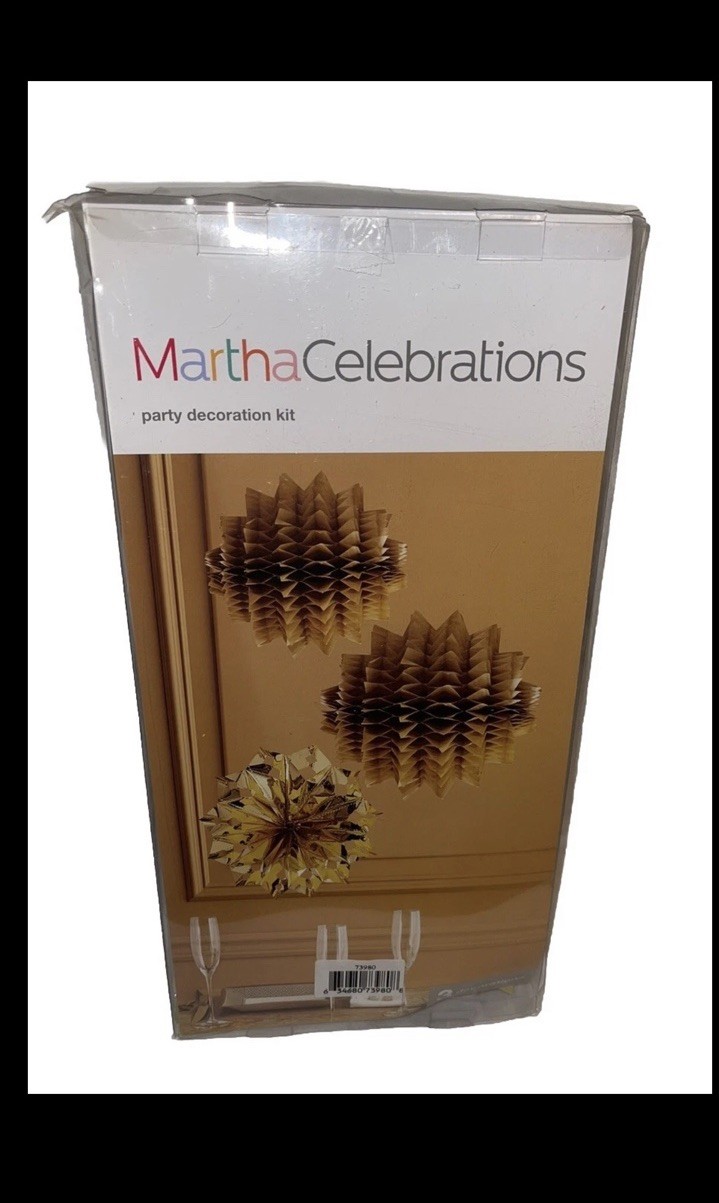 3 Martha Stewart nice Decor Kit Gold Kit For Decorating Party Honey Comb 3 Martha Stewart nice Decor Kit Gold Kit For Decorating Party Honey Comb