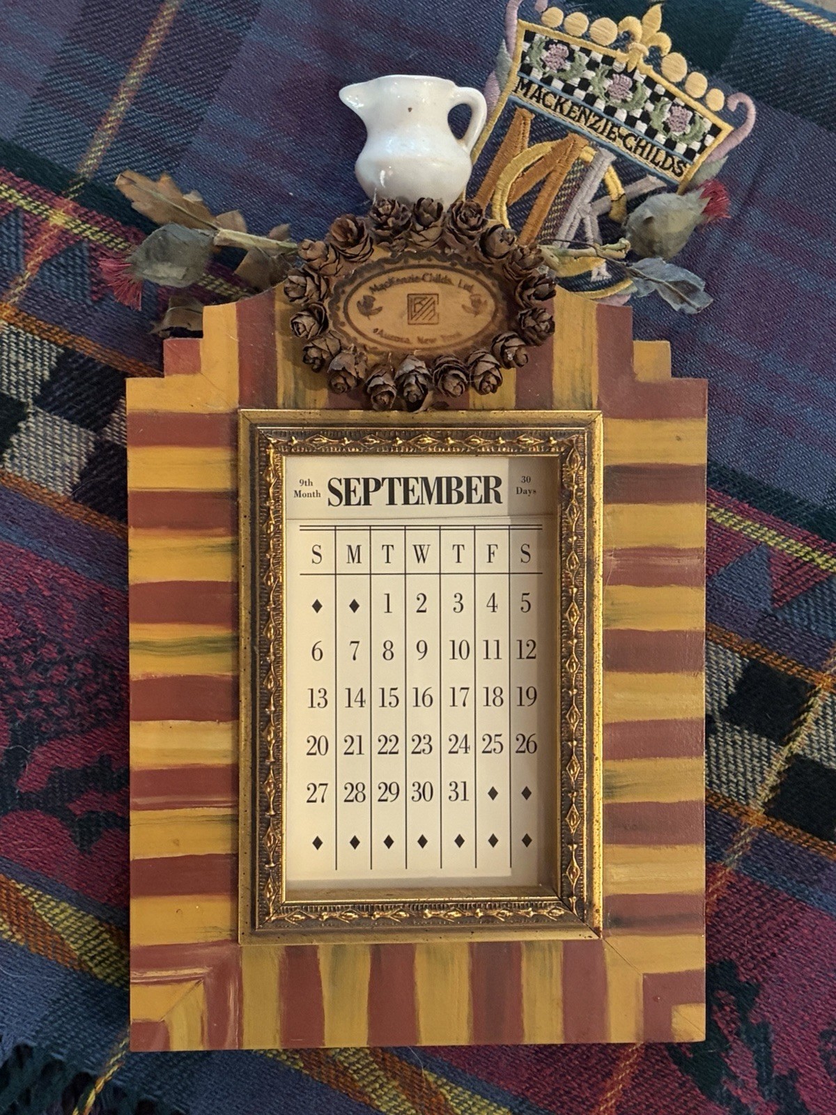 Mackenzie Childs Perpetual Calendar VINTAGE RARE
