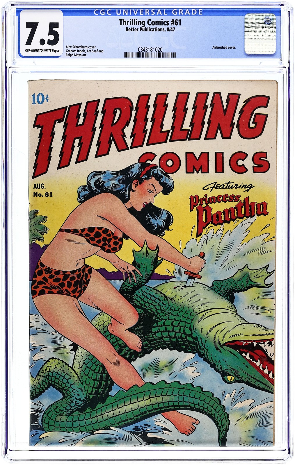 Thrilling Comics #61 CGC 7.5 1947 0343181020