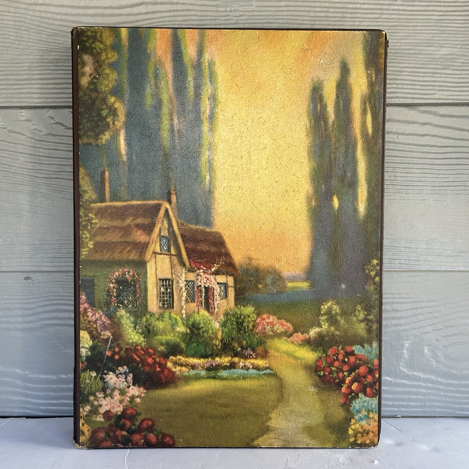 Vintage R Atkinson Fox Cottage Garden Photo Album Book Art Deco Lithograph Cover Vintage R Atkinson Fox Cottage Garden Photo Album Book Art Deco Lithograph Cover
