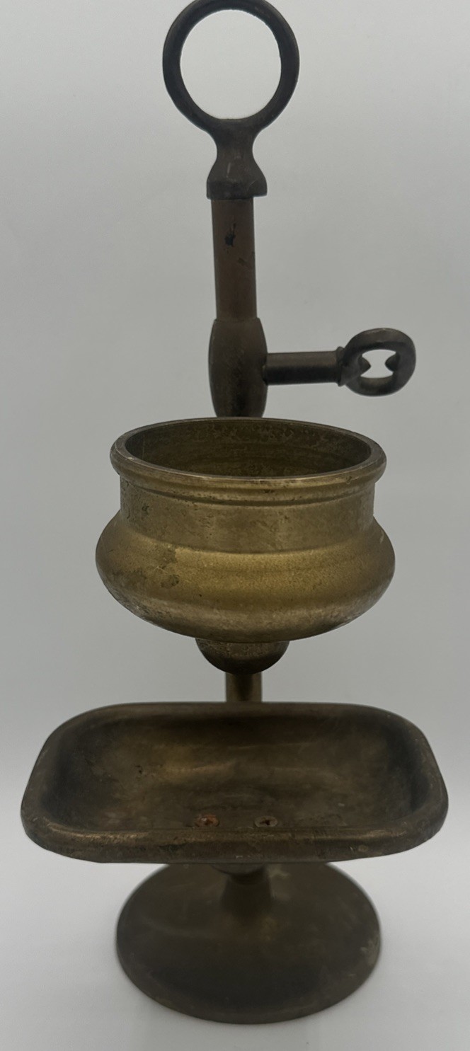 ntique Brass Shaving Stand 11.75