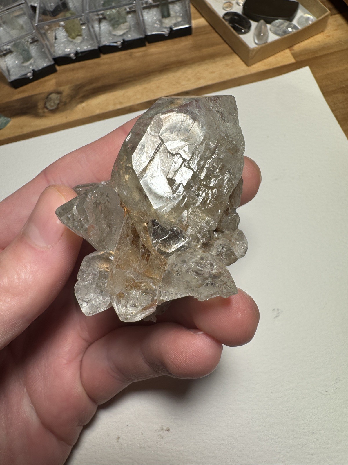 Very Interesting Etched Topaz Crystal Cluster from Mimoso du Sol Brazil 
