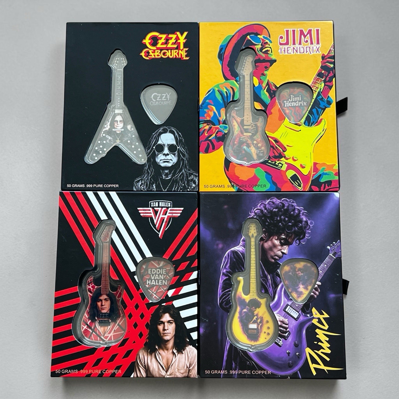 Rock Legends Guitar & Pick Collection- Jimi Hendrix, Ozzy, Van Halen & Prince Rock Legends Guitar & Pick Collection- Jimi Hendrix, Ozzy, Van Halen & Prince