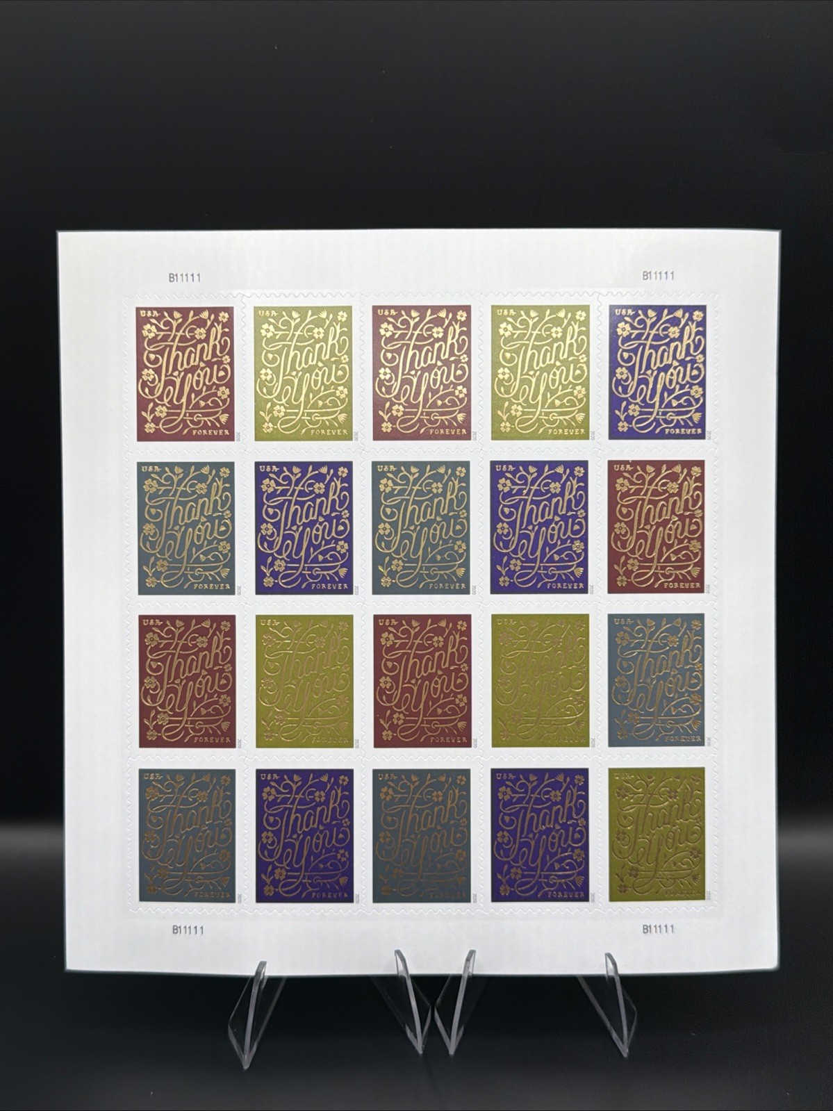 2020 USPS Forever Stamp Thank You Sheet of 20 Collectible Stamps