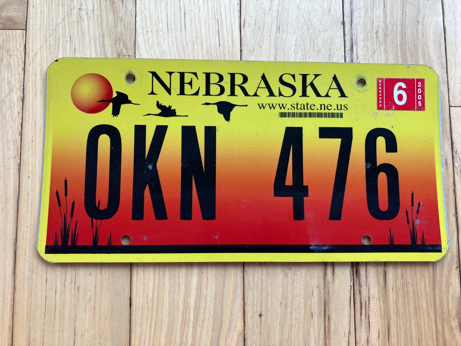 2005 Flat Nebraska License Plate 2005 Flat Nebraska License Plate