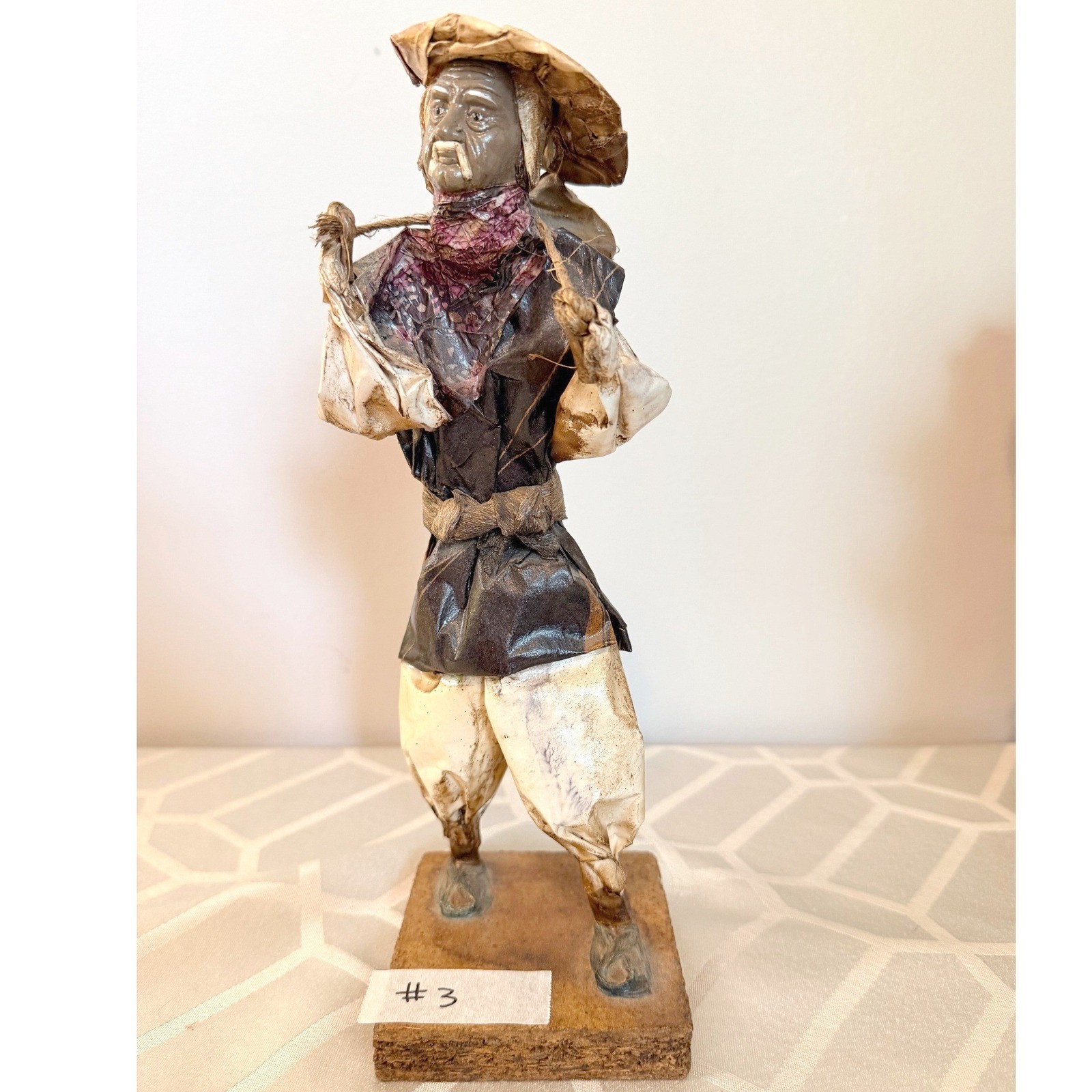 Vintage Figurine Mexican Folk Art OS Brown Excellent Water Carrier Vintage Figurine Mexican Folk Art OS Brown Excellent Water Carrier