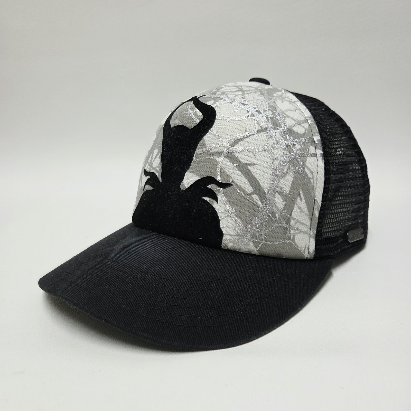 Disney Maleficent Adult Hat Trucker Mesh Cap Black Adjustable Distressed