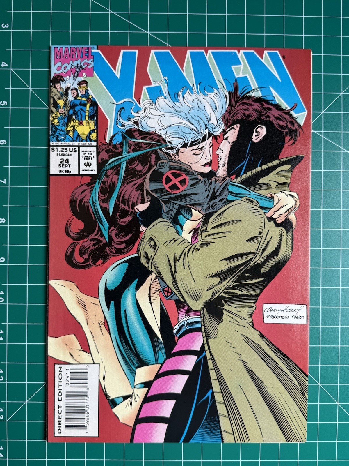 X-Men #24 (1993) Andy Kubert Rogue Gambit Kiss Cover Marvel Comics 9.2 NM X-Men #24 (1993) Andy Kubert Rogue Gambit Kiss Cover Marvel Comics 9.2 NM