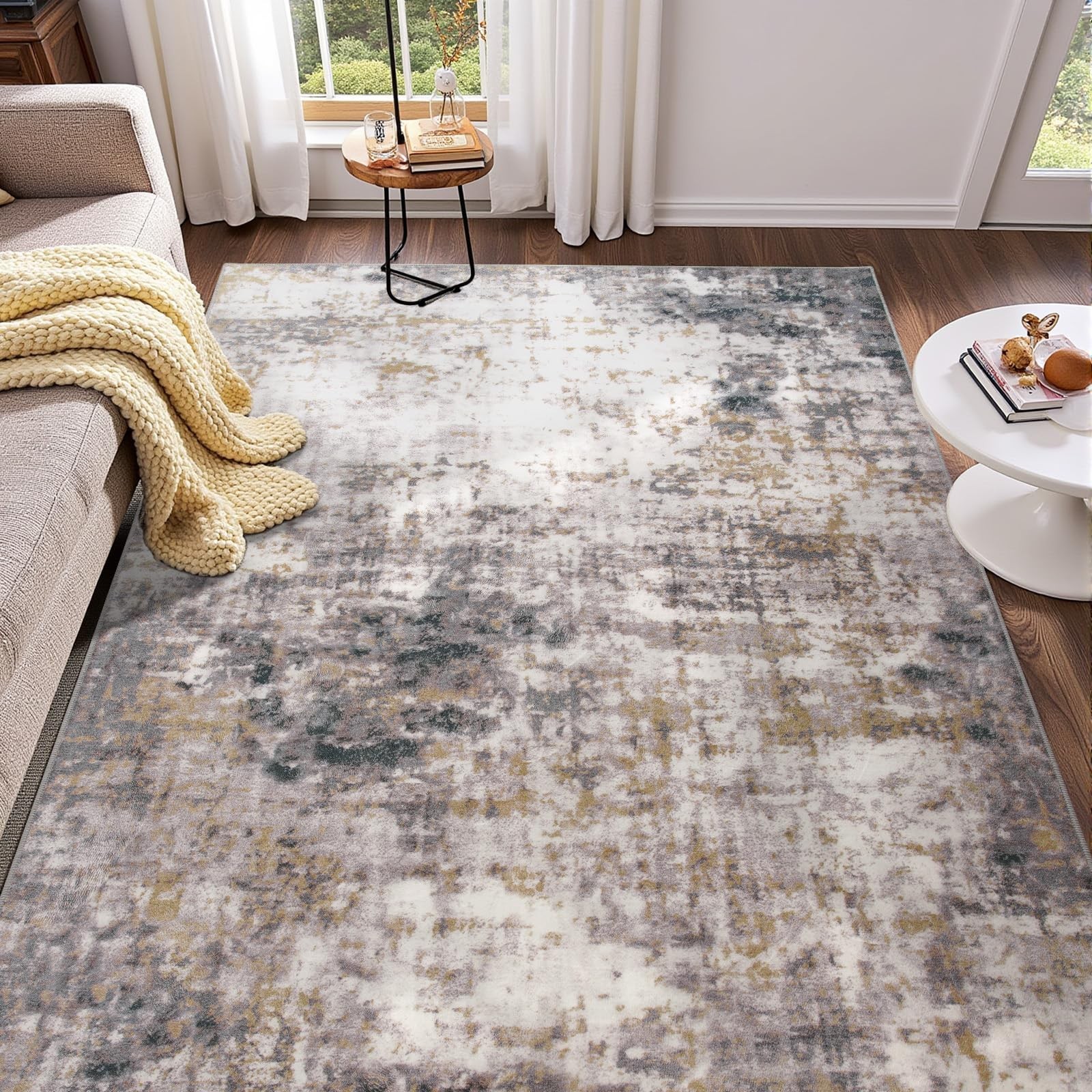 5x7 Area Rugs for Living Room, Machine Washable Rugs Modern Abstract Bedroom ... 5x7 Area Rugs for Living Room, Machine Washable Rugs Modern Abstract Bedroom ...