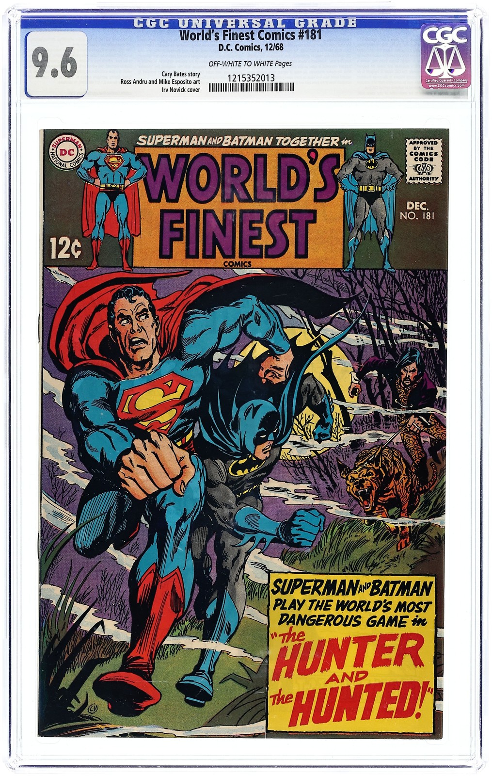 World's Finest Comics #181 CGC 9.6 1968 1215352013