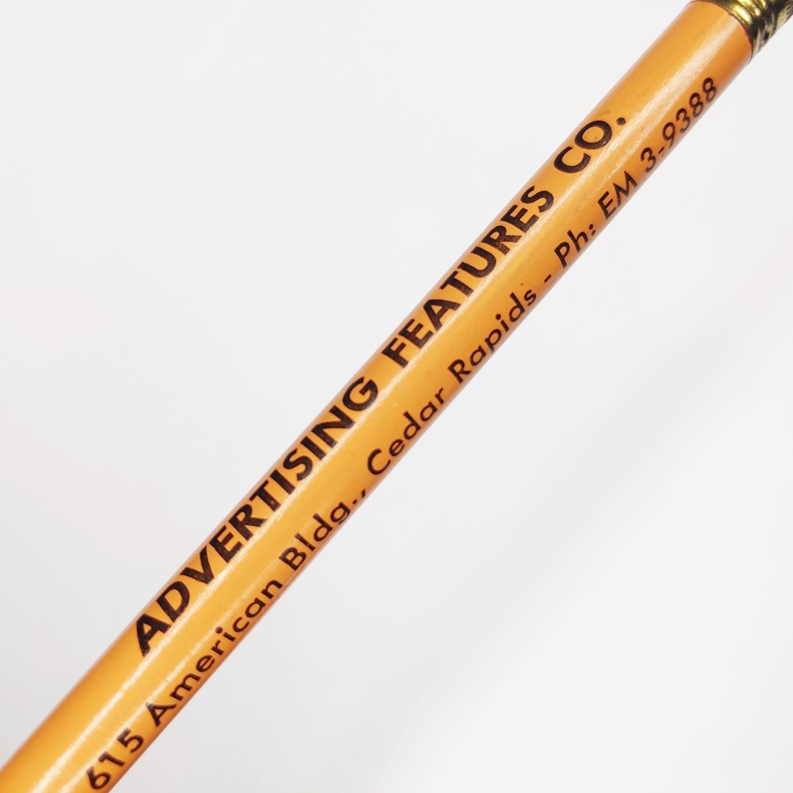 c1950s Cedar Rapids, IA Advertising Features Co. Pencil Marketing Gifts IA G4