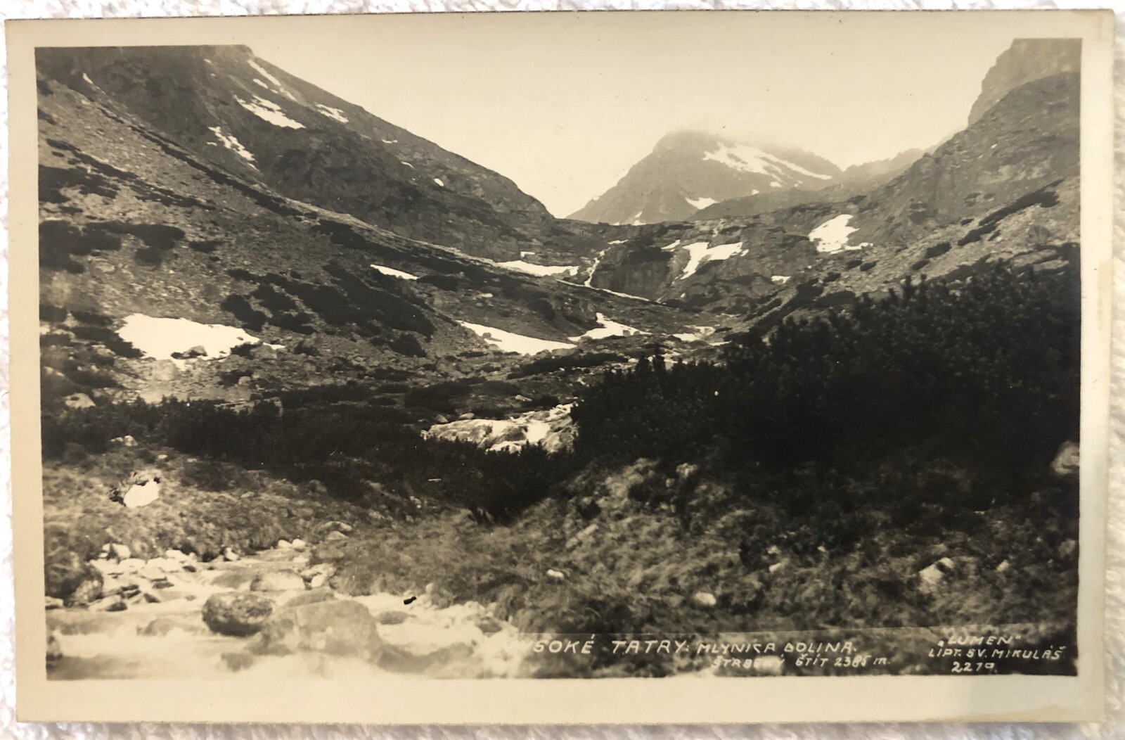 Post Card Soke Tatry, RPPC, Mountain Scene Post Card Soke Tatry, RPPC, Mountain Scene