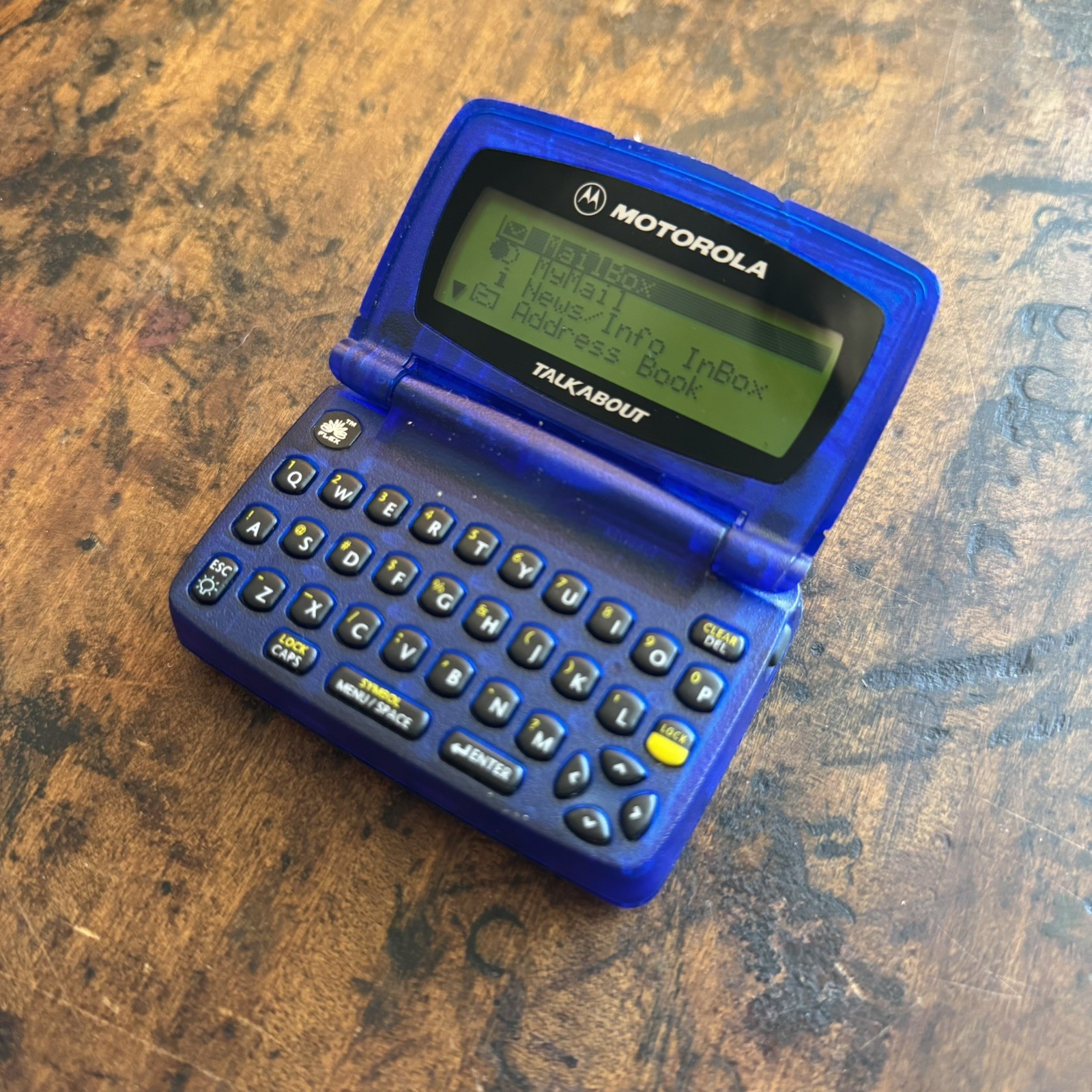 Vintage Motorola Talkabout T900 Two Way Pager Translucent Blue BellSouth TESTED