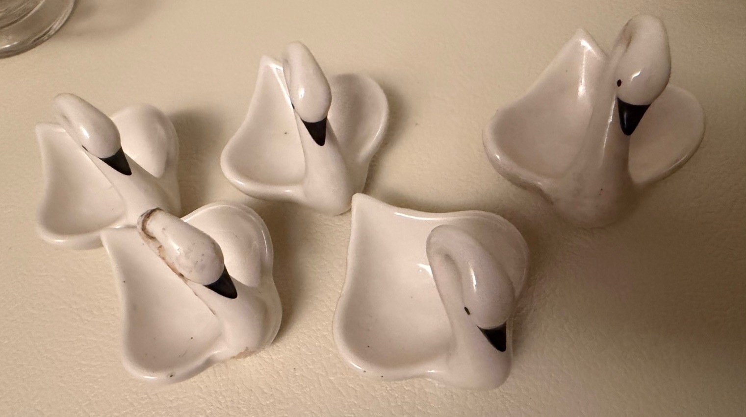 Lot of 5 Vintage 1980 White Ceramic Swan Bird Figurines Collectible Set Signed Lot of 5 Vintage 1980 White Ceramic Swan Bird Figurines Collectible Set Signed
