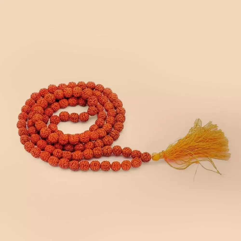 Isha Authentic Panchamukhi Five Faced Rudraksha Mala Consecrated Dhyanalinga 8MM