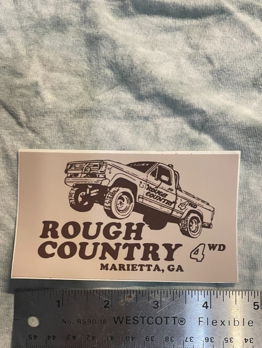 ROUGH COUNTRY SUSPENSION Repro of Vintage Off Road 4X4 BAJA RACING Sticker Decal ROUGH COUNTRY SUSPENSION Repro of Vintage Off Road 4X4 BAJA RACING Sticker Decal