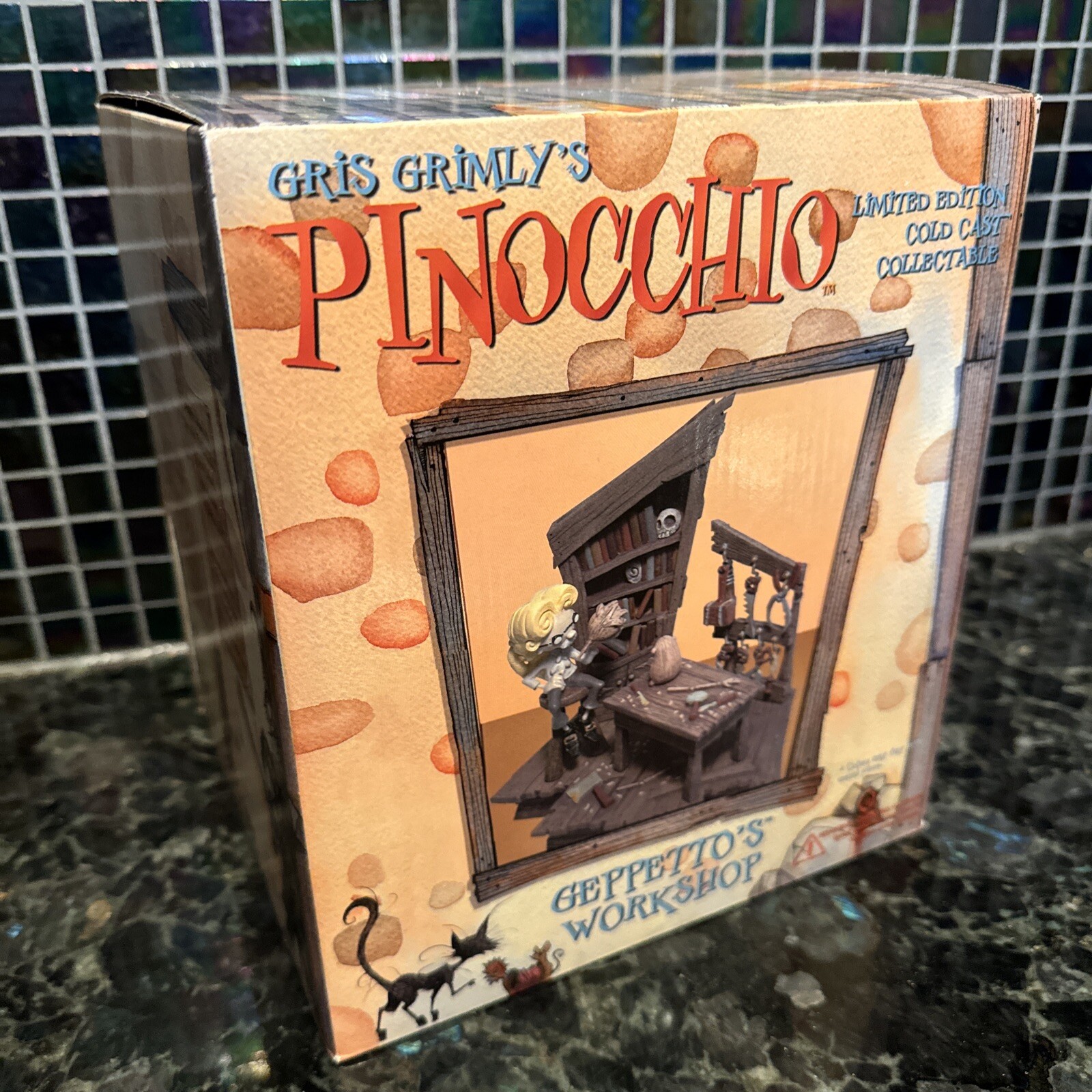 Mad Creations Gris Grimly Pinocchio Geppetto's Workshop Cold Cast Collectible Mad Creations Gris Grimly Pinocchio Geppetto's Workshop Cold Cast Collectible