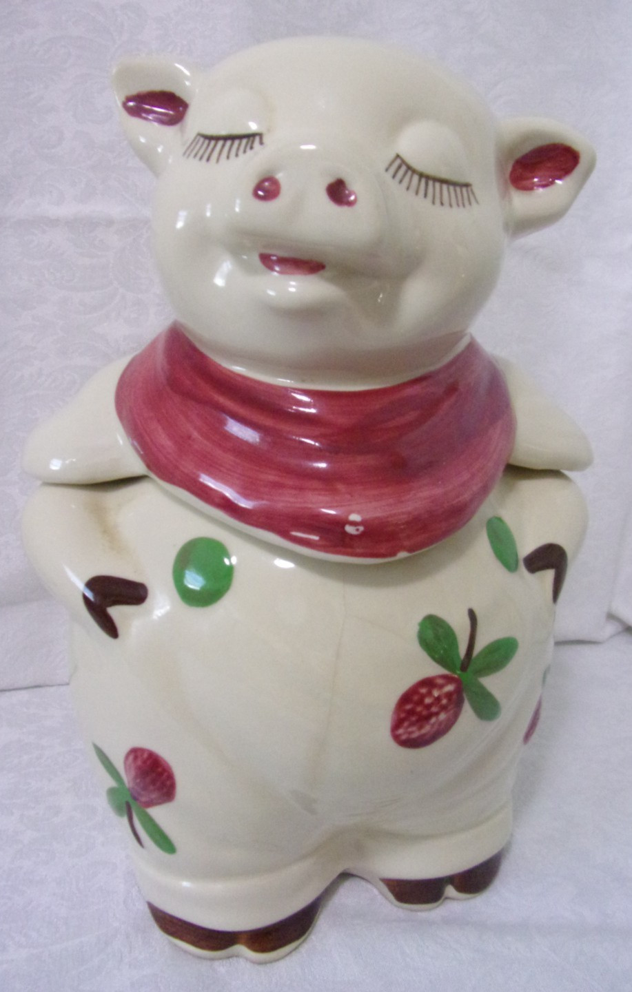 Shawnee Smiley Cookie Jar - Red Scarf - Vintage, 1940\'s - Made in USA Shawnee Smiley Cookie Jar - Red Scarf - Vintage, 1940\'s - Made in USA