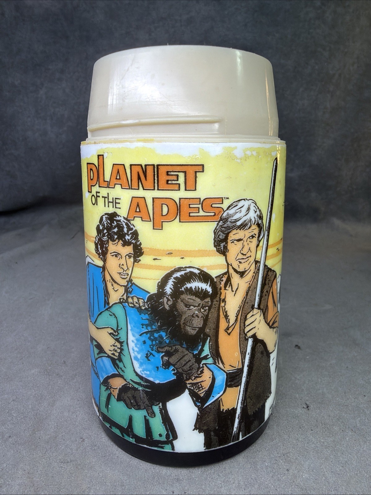 VTG 1974 Aladdin Industries Planet of the Apes Thermos Missing Interior Lid