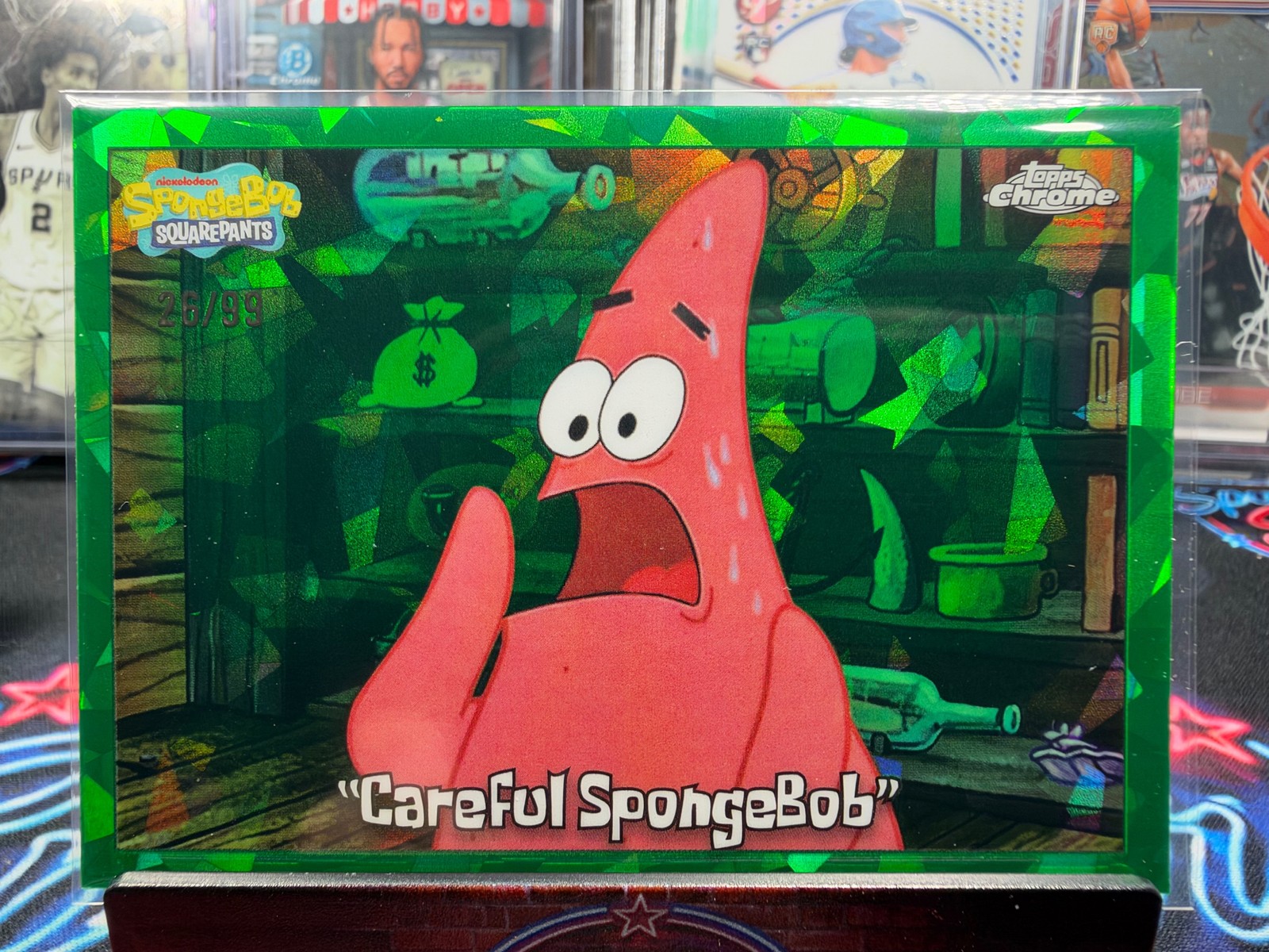 2025 Topps Chrome Sapphire SpongeBob 25th #95 \ 2025 Topps Chrome Sapphire SpongeBob 25th #95 \