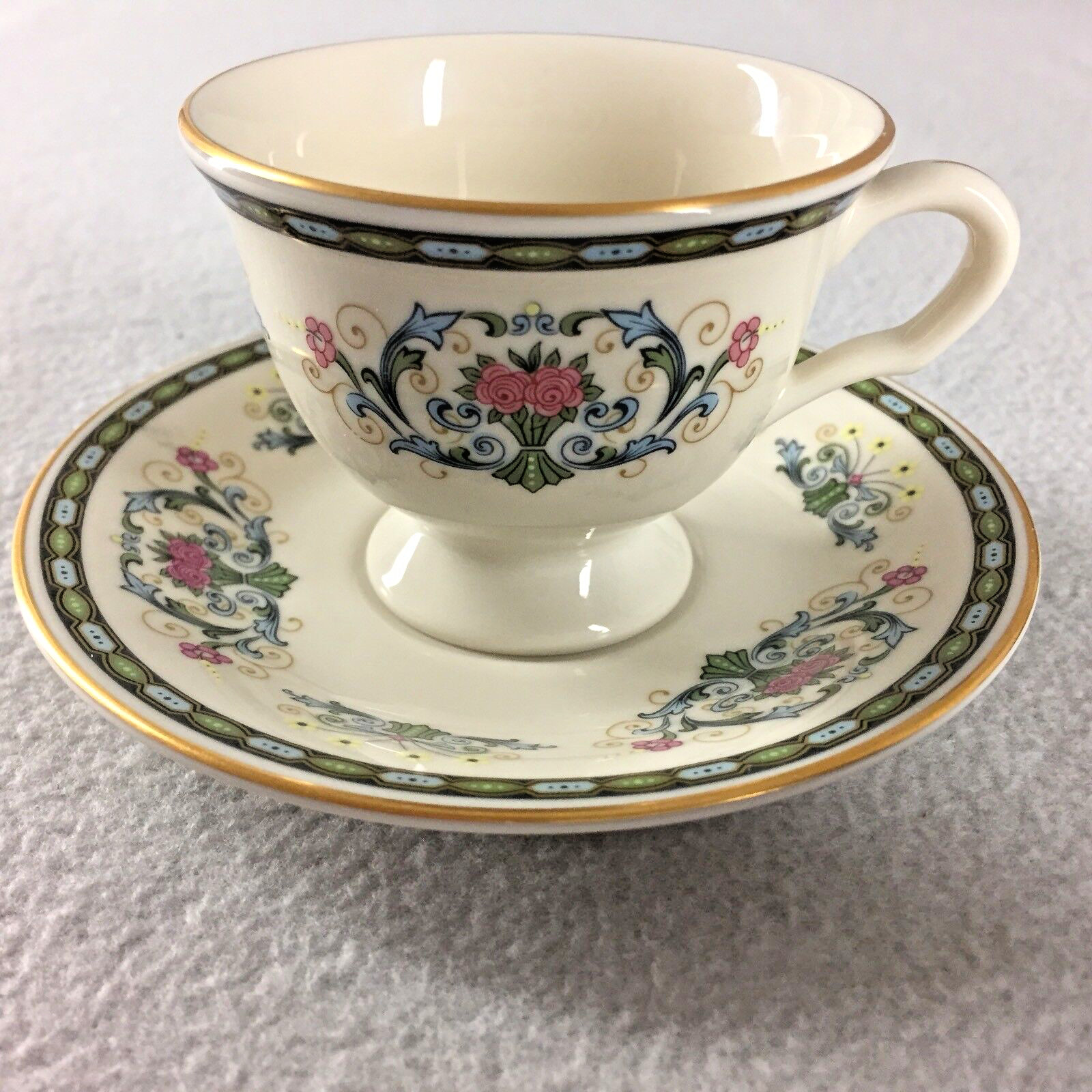 Danbury Mint Pickard China Demitasse Cup and Saucer Set Danbury Mint Pickard China Demitasse Cup and Saucer Set