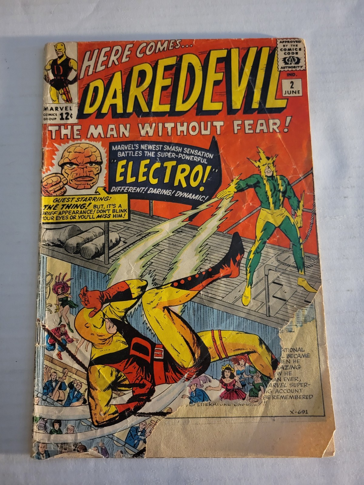 Daredevil #2 1964 2nd Appearance of Daredevil And 2nd Electro Key Low Grade