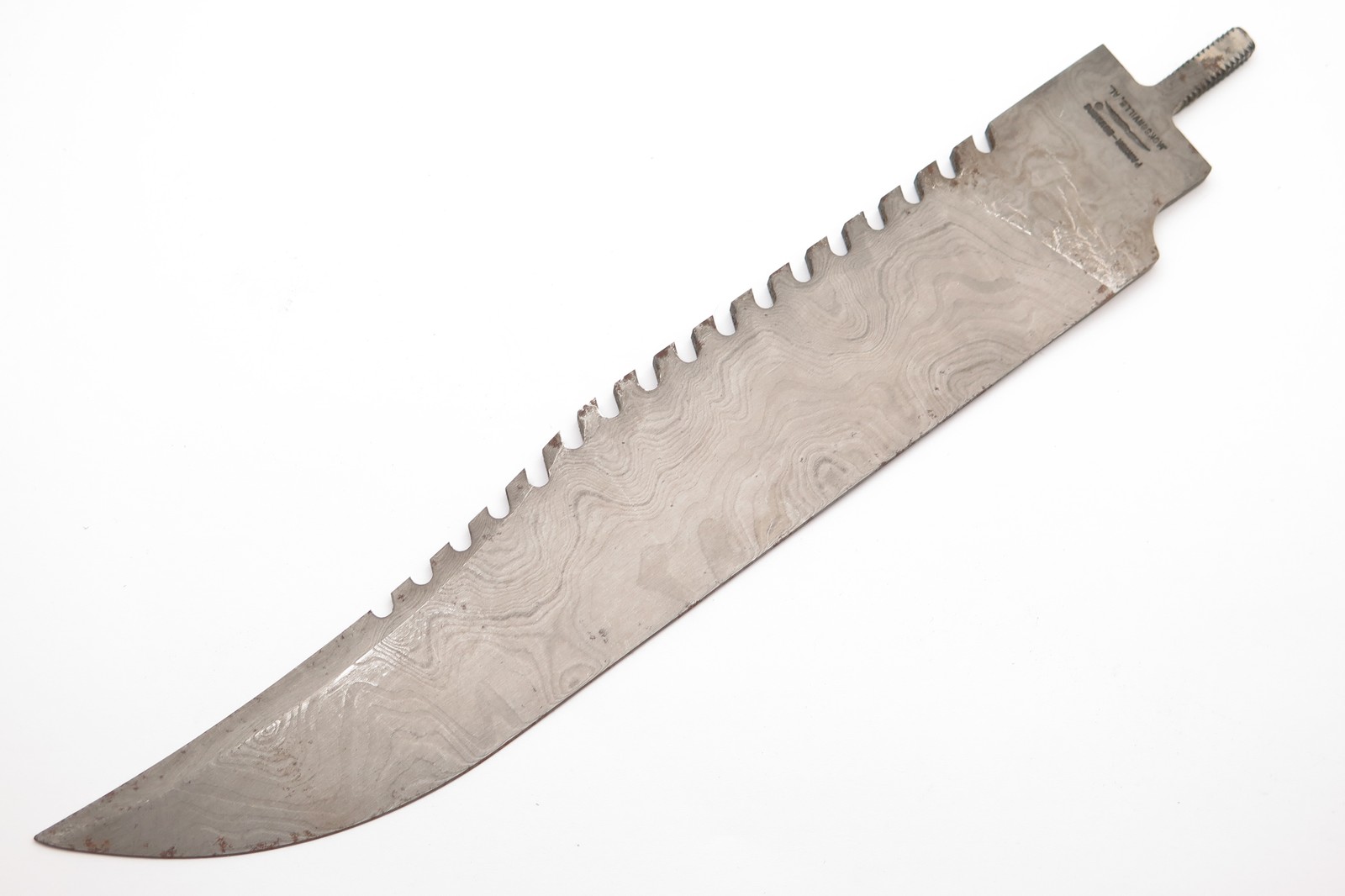 Vtg 1986 Parker Edwards 5 Yr Anniversary USA Fixed Damascus Knife Blade Blank #3 Vtg 1986 Parker Edwards 5 Yr Anniversary USA Fixed Damascus Knife Blade Blank #3