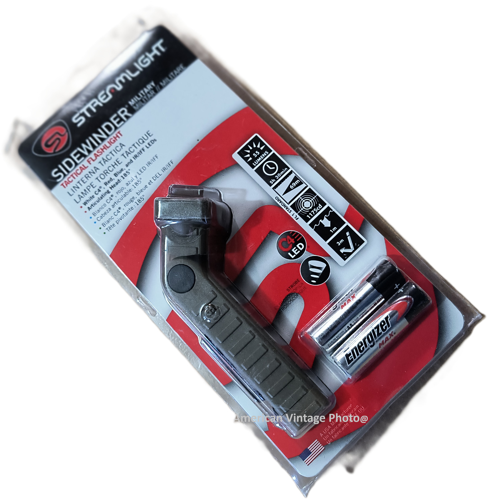 Flashlight Military Streamlight 14032 Sidewinder Tactical Coyote LED  USMC New