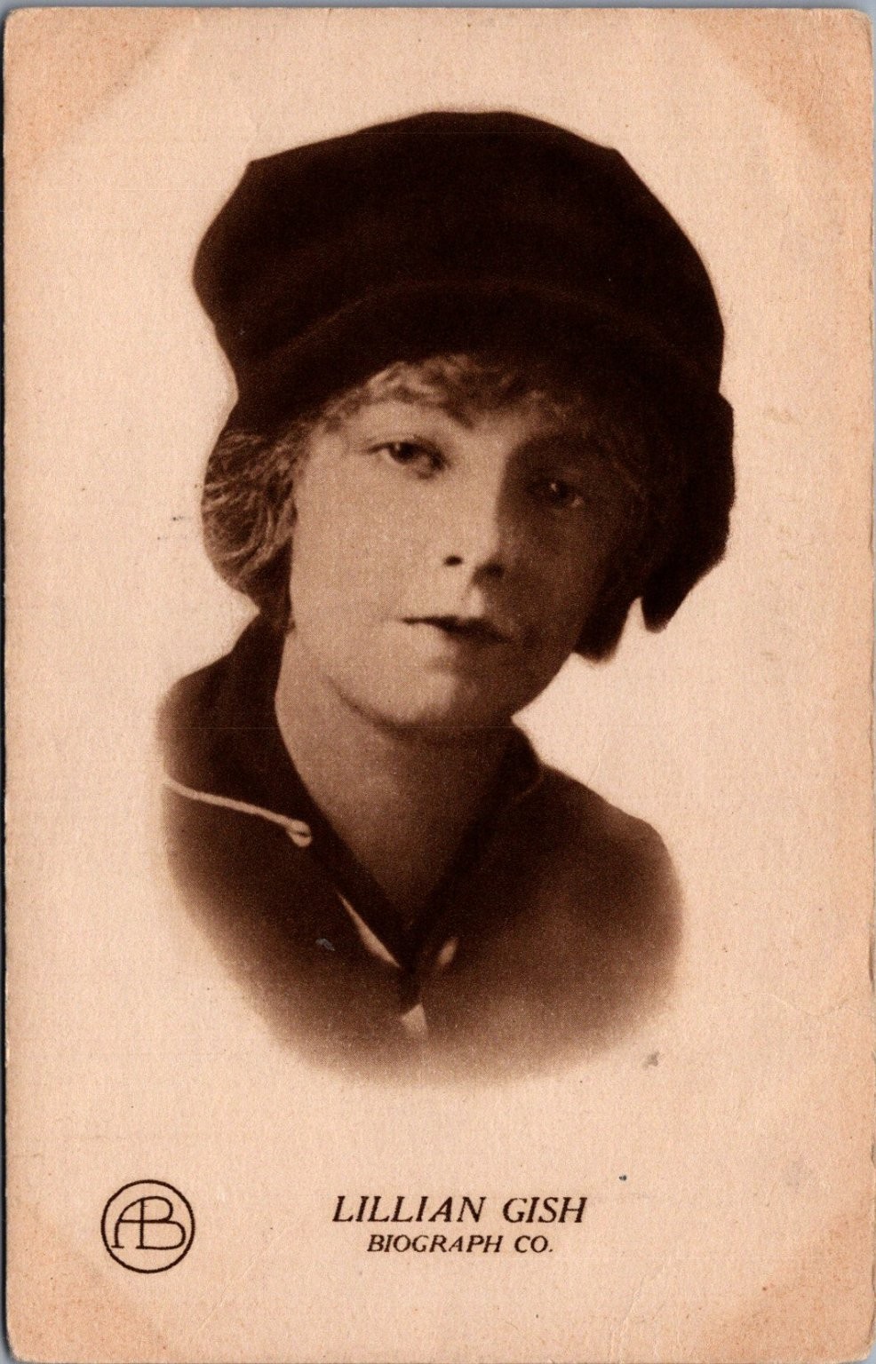 Lillian Gish Biograph Co. Silent Film Star Portrait Postcard Butter Krust Bread Lillian Gish Biograph Co. Silent Film Star Portrait Postcard Butter Krust Bread
