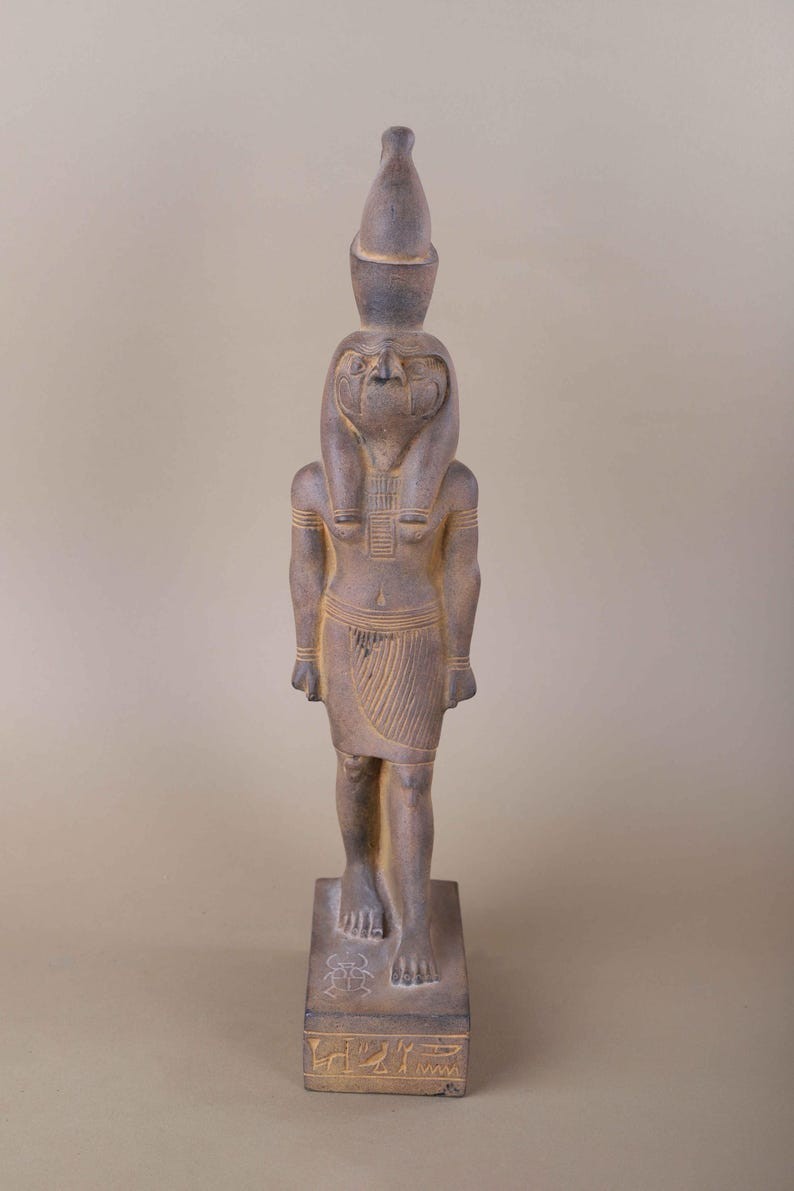 Ancient Egyptian Horus Statue Agate Stone Pharaonic Figurine