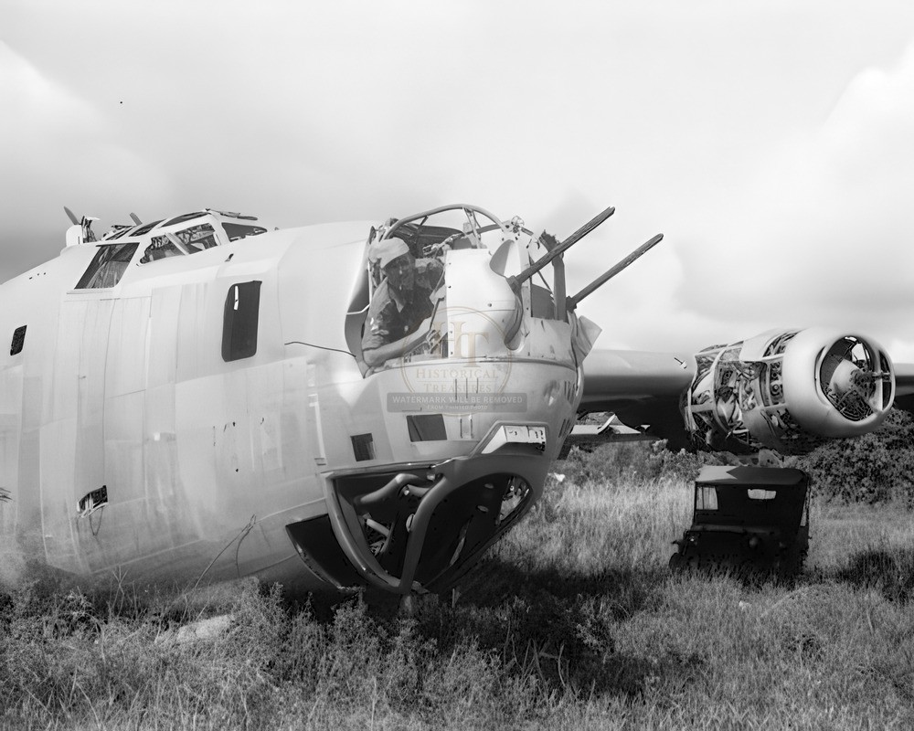 Wrecked B-24 Liberator Bomber On Airfield 8x10 Photo Print WWII WW2 HT41361129