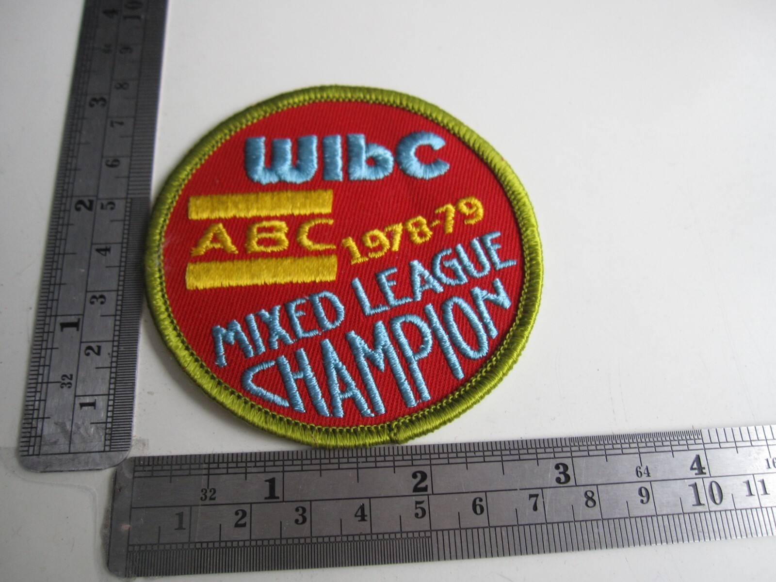 Vintage WIBC ABC 1978 1979 Mixed League Champion Bowling Patch BIS Vintage WIBC ABC 1978 1979 Mixed League Champion Bowling Patch BIS