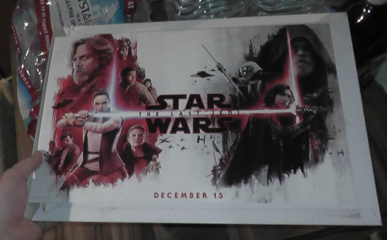 star wars print poster 2017 in original mailer the last jedi movie