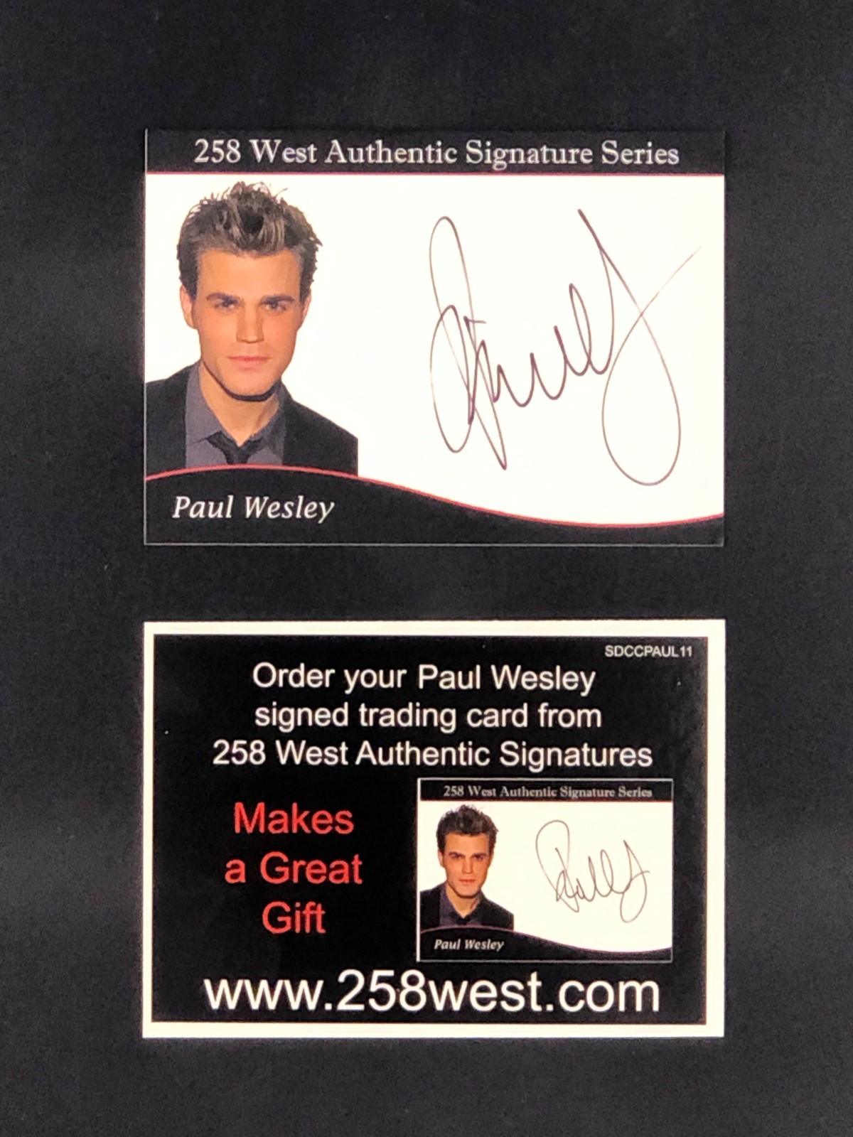 258 West Authentic Signatures Vampire Diaries Paul Wesley AUTO 162/258 SDCC 2016