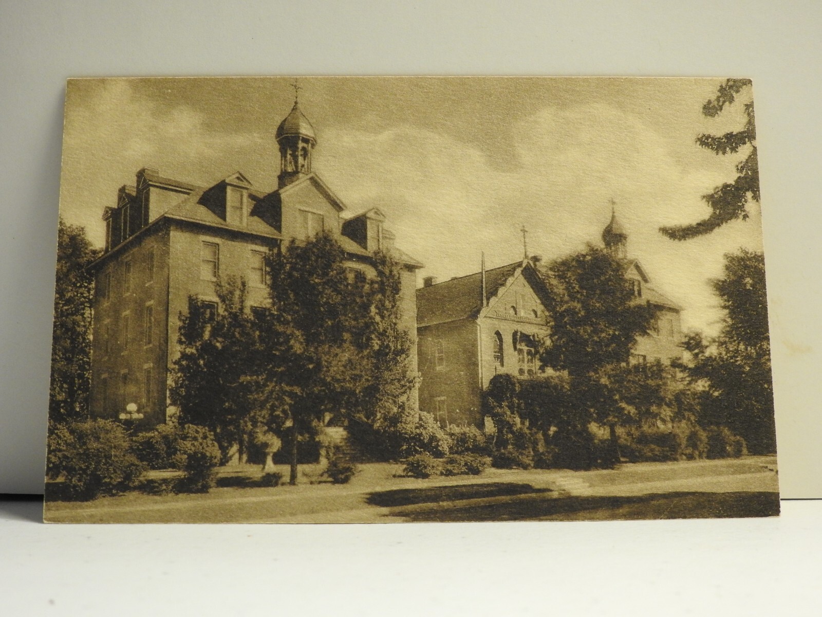 Holy Family Academy Beaverville, Illinois VTG Lithograph Postcard A759