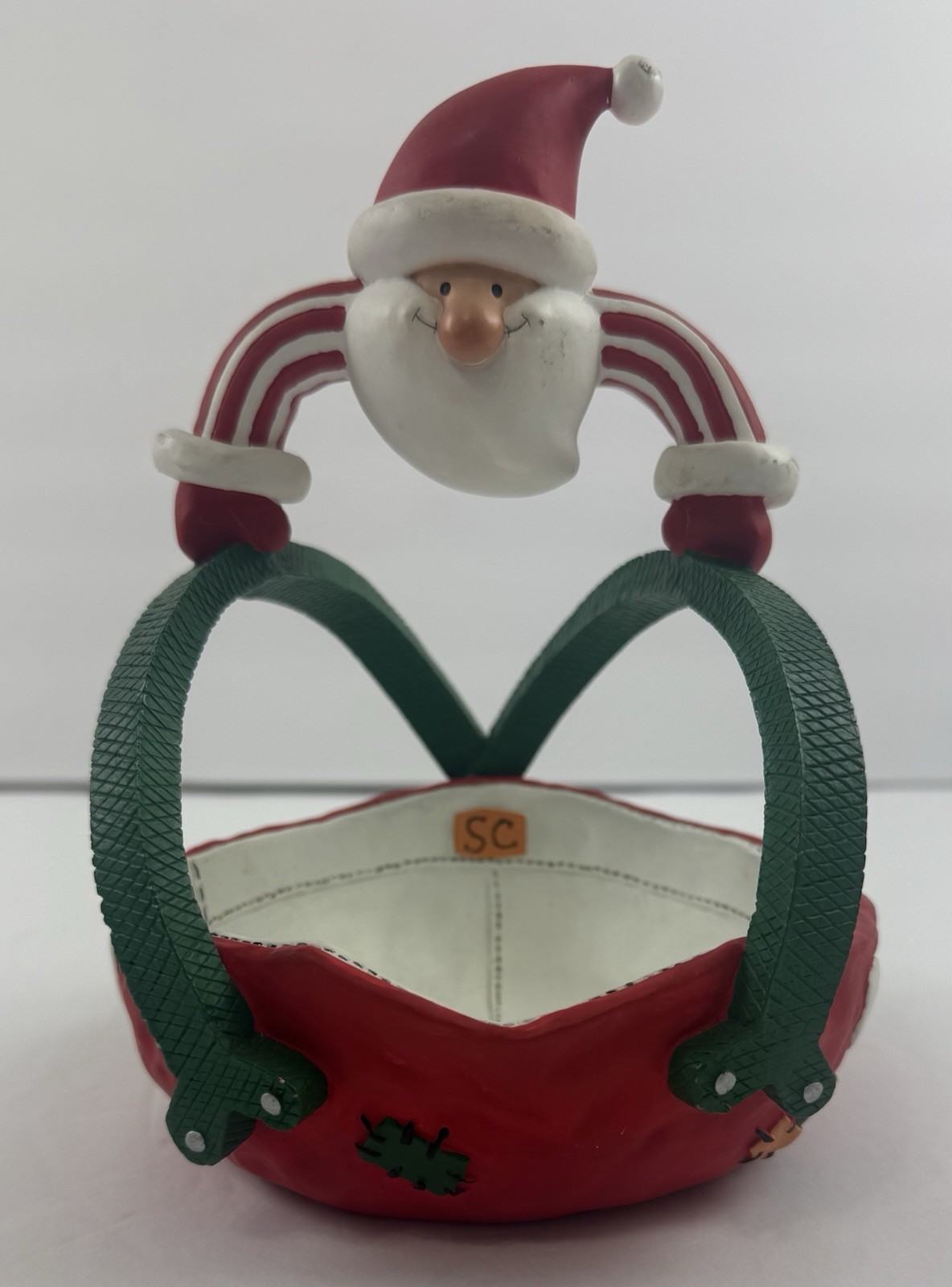 DEPT 56 SANTA\'S SUSPENDERS CHRISTMAS CANDY DISH SANTA PANTS TREAT DISH