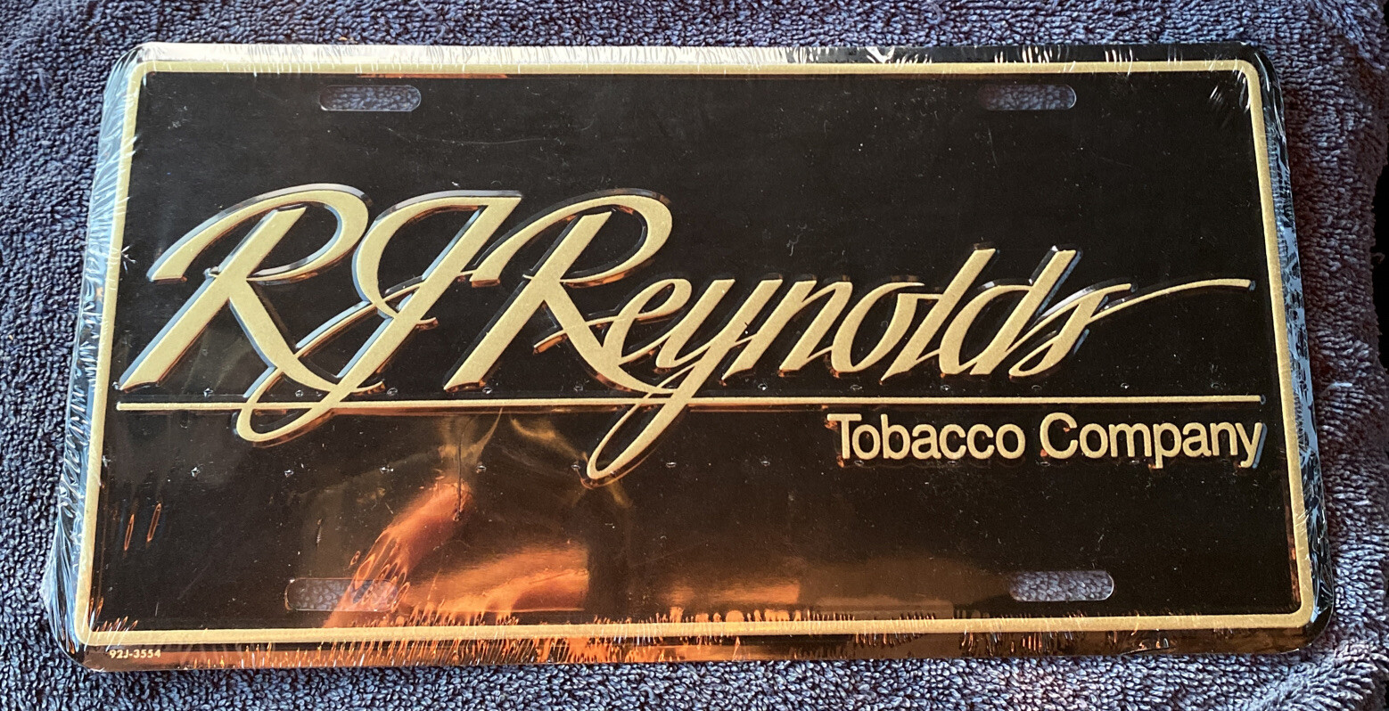 Vintage RJR REYNOLDS CAR Tag license plate  Sealed