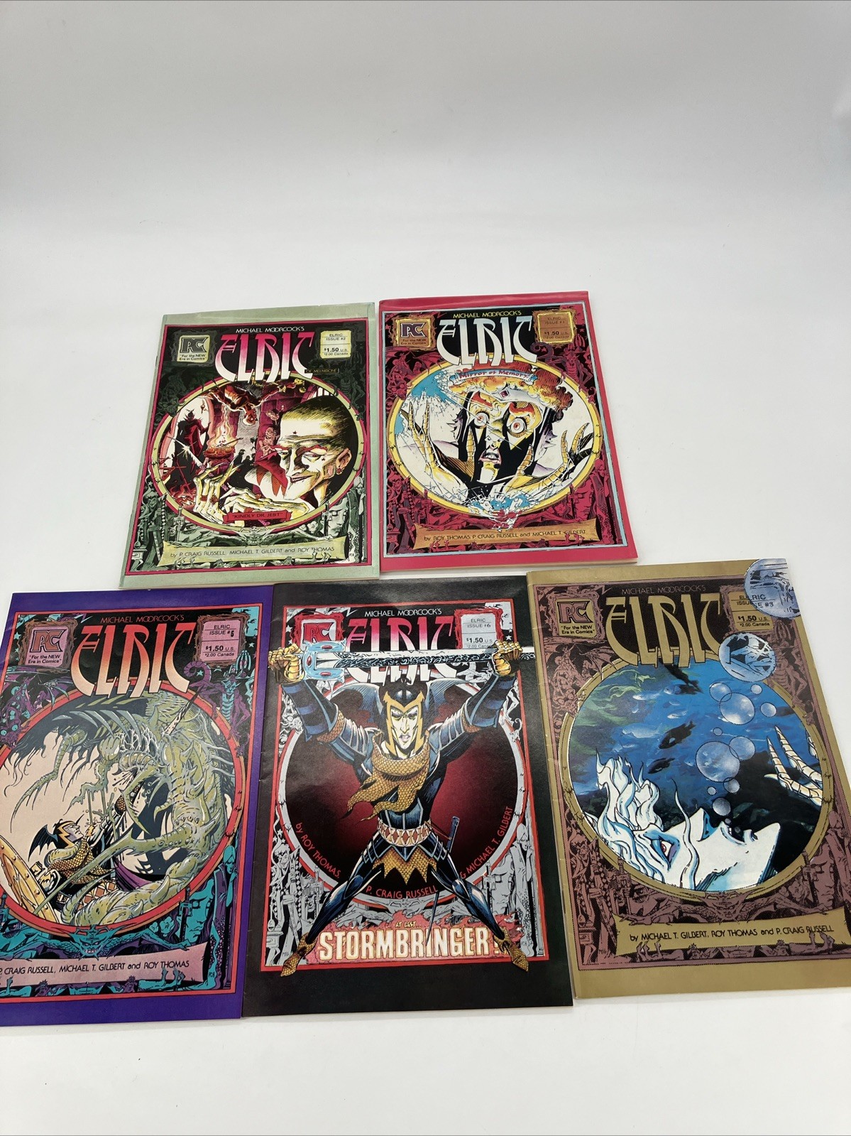 Michael Moorcock's Elric 2 4-6 & 8 Roy Thomas P Craig Russell Pacific Comics Michael Moorcock's Elric 2 4-6 & 8 Roy Thomas P Craig Russell Pacific Comics