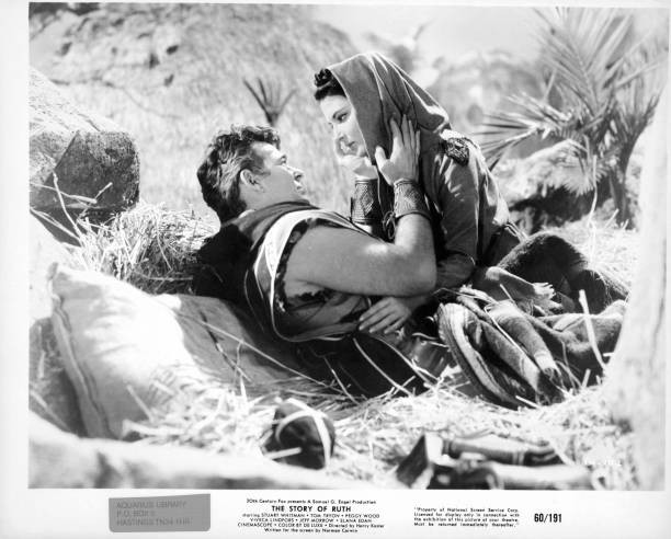 Stuart Whitman softly touching Viveca Lindfors they stare lovely i- Old Photo