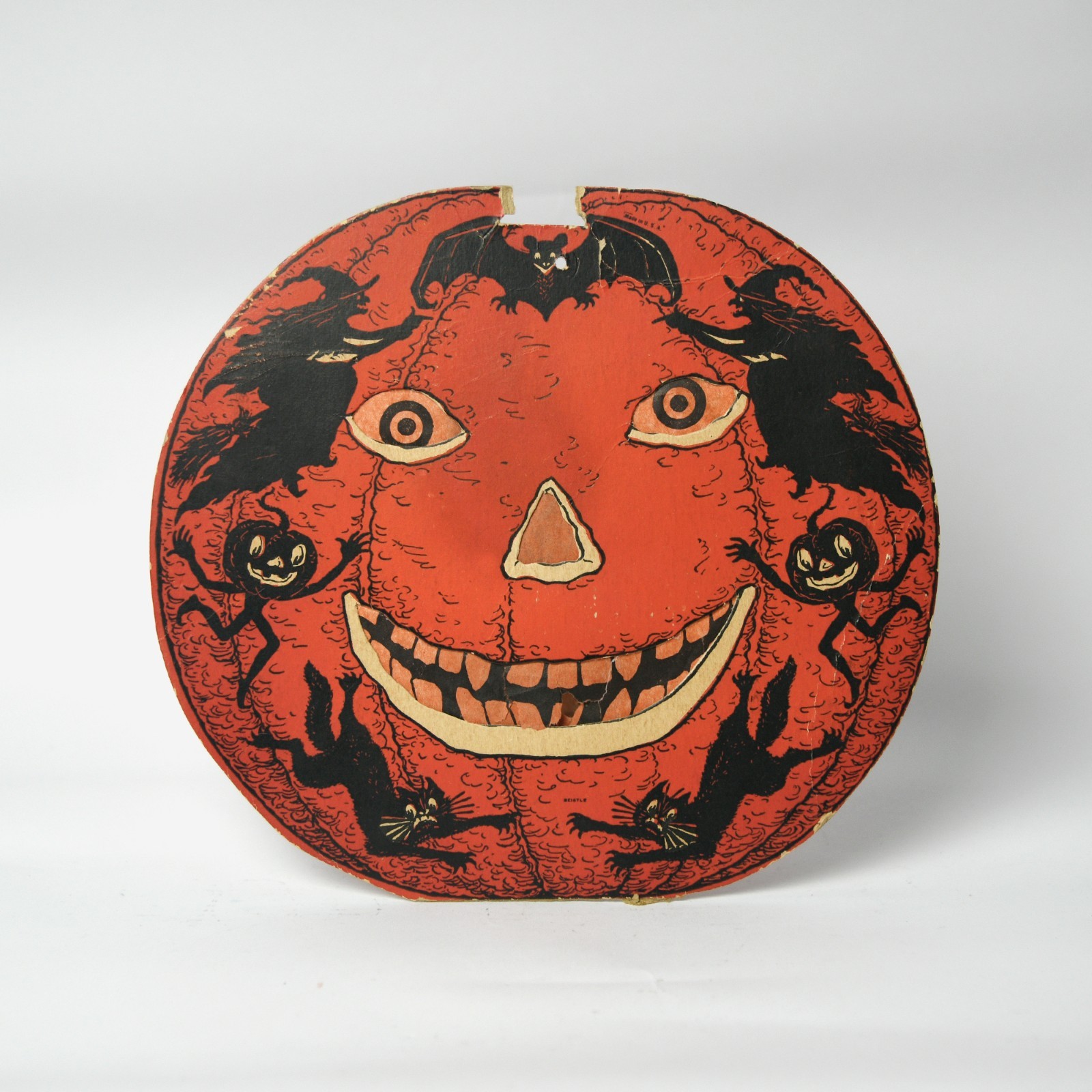 Vintage 1920s Beistle Halloween Jack O' Lantern Printed Panel