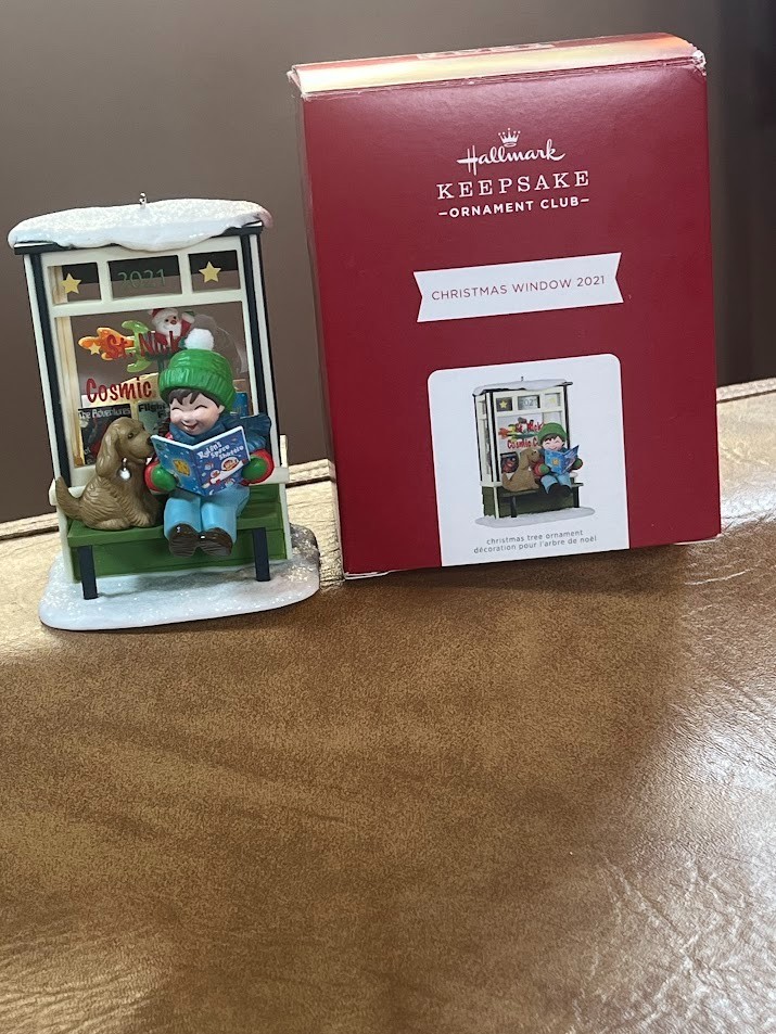 Hallmark 2021 Christmas Window Comic Book Store Ornament KOC Exclusive NIB #19 Hallmark 2021 Christmas Window Comic Book Store Ornament KOC Exclusive NIB #19