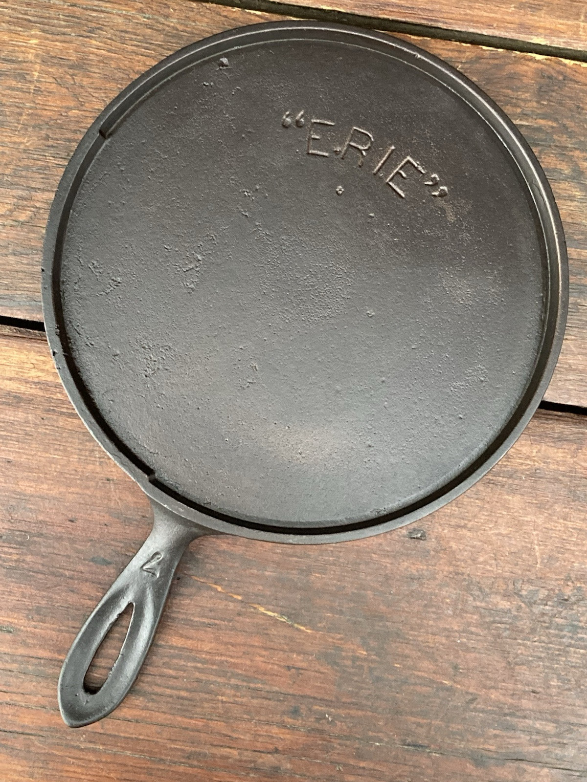 Pre Griswold Erie #7 Cast Iron Griddle