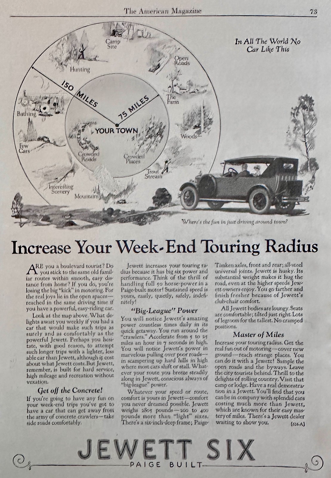 1924 Jewett Six - Page Built Ad #N1618 1924 Jewett Six - Page Built Ad #N1618