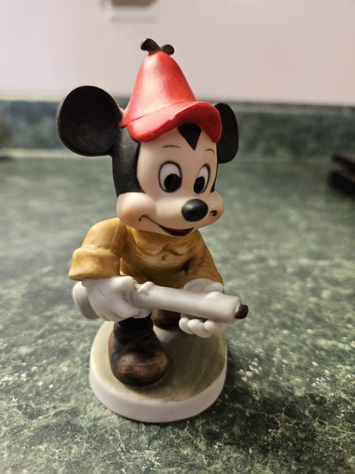 Walt Disney Productions Mickey Mouse Hunter Bisque Ceramic Figurine 4\