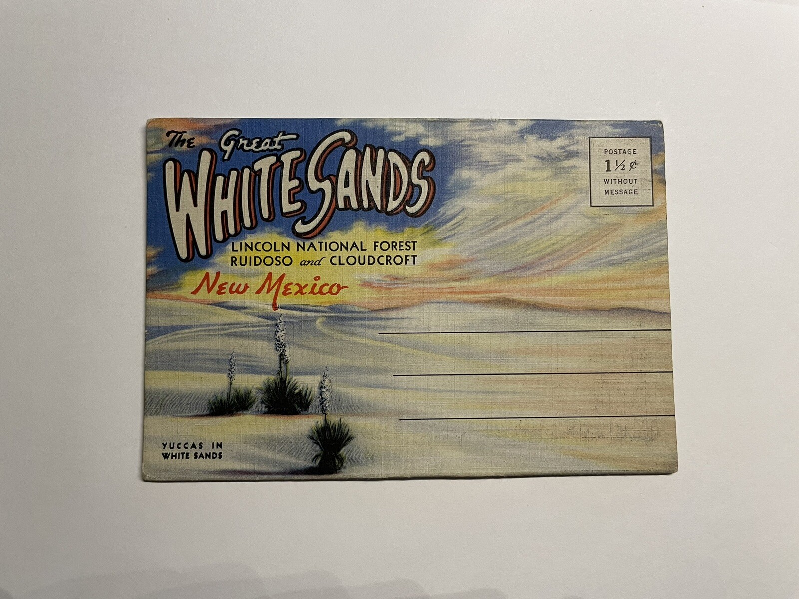 The Great White Sands New Mexico Fold Out Postcard Book The Great White Sands New Mexico Fold Out Postcard Book