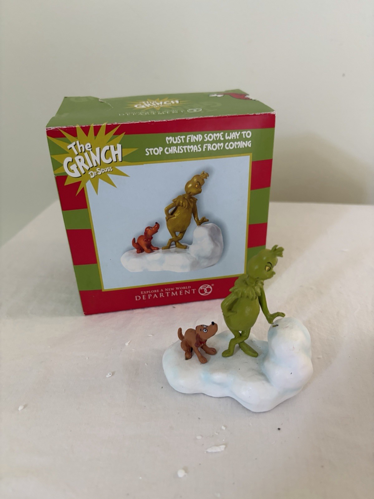 Dept 56 Grinch Must Find A Way To Stop Christmas From Coming Figurine Dr Suess