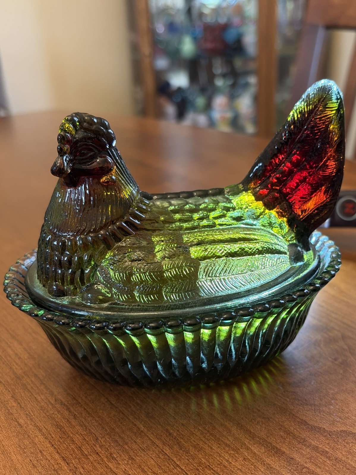 Vintage Boyd Hen On Nest Rubina Cadmium -Rare Vintage Boyd Hen On Nest Rubina Cadmium -Rare